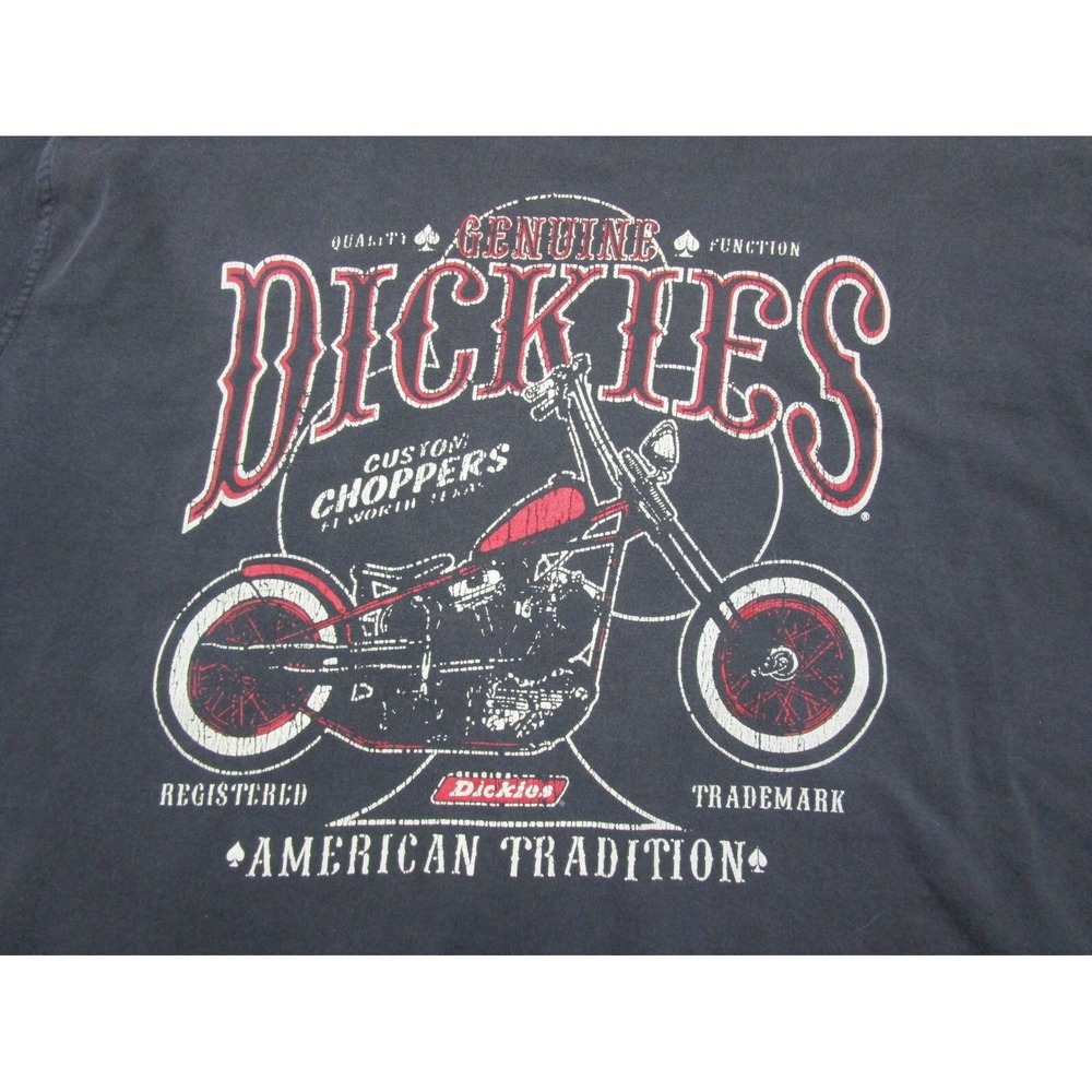 Vintage‎ Y2K Dickies Shirt (XL) Layered Long Sleeve Distressed Motorcycle Bobber View 4